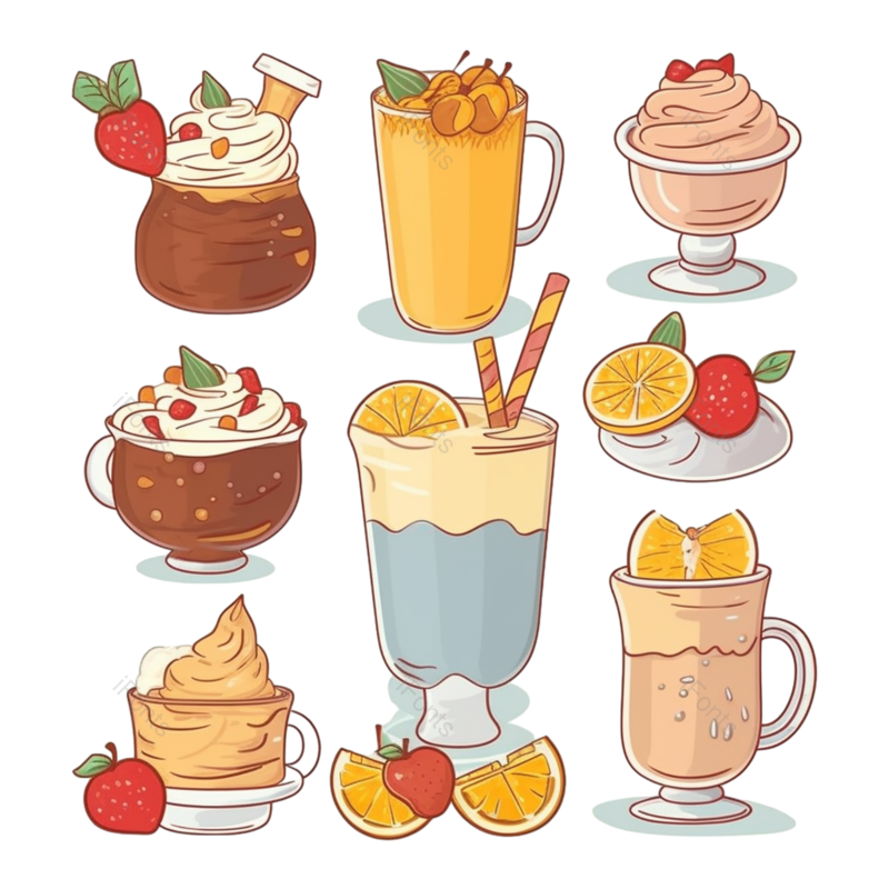 卡通图片,请柬元素,水果PNG,白色背景免抠素材